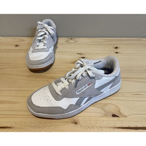 Reebok Womens Sz 9 Classic Sneakers White Grey Club MEMT Laceup Womens Shoes